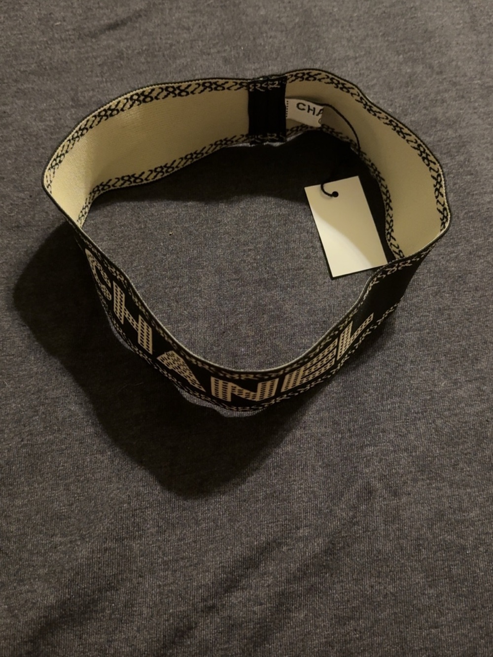 Double CC Black & Cream Logo Headband - Picture 3 of 5